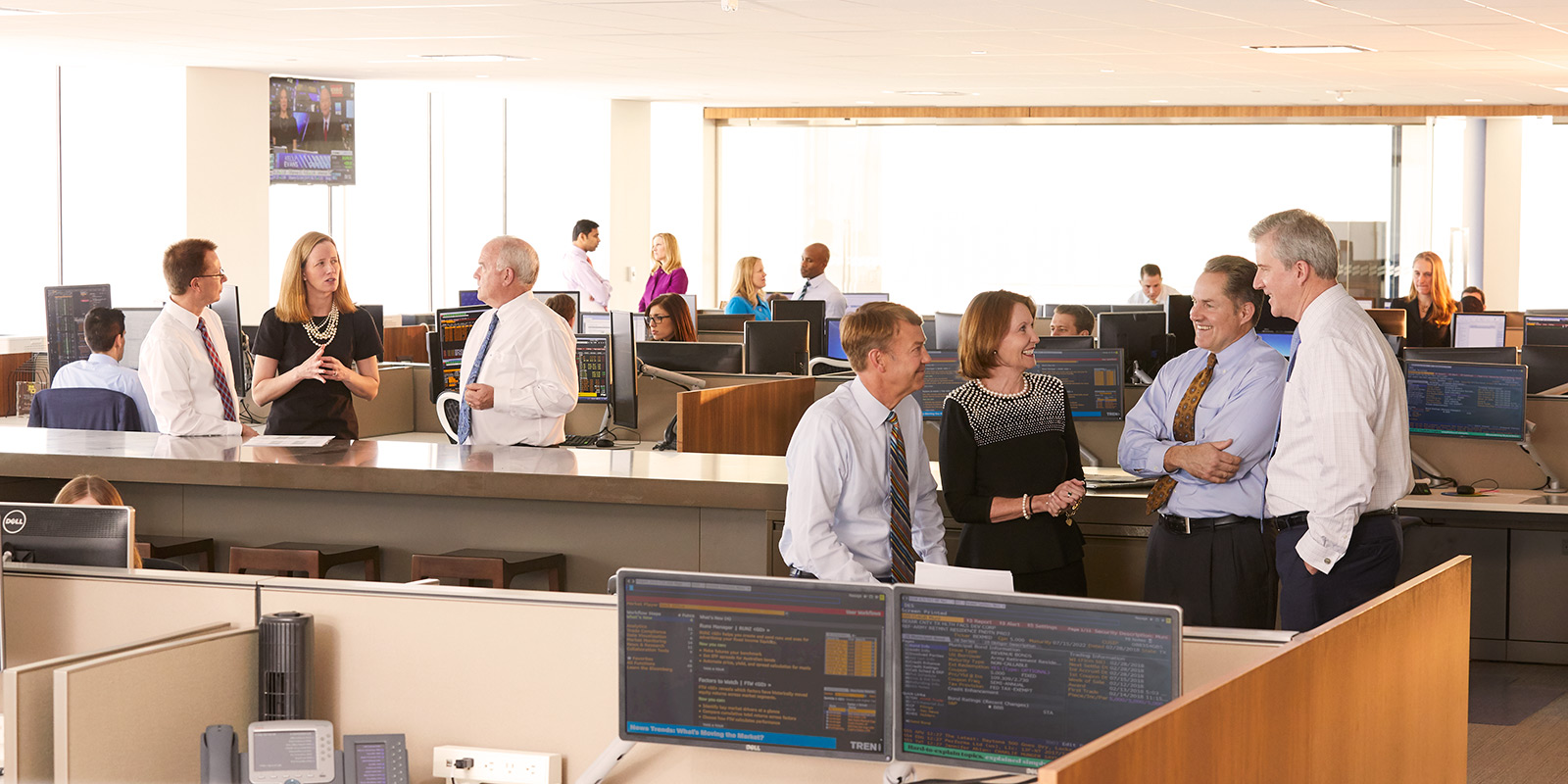 Photo of Baird Asset Management trading floor
