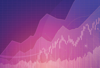 Chart of stock market investment trading